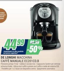De Longhi - Macchina Caffè Manuale EC201CD.B