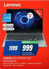 Lenovo - Notebook 83JE00BTIX