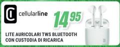 Cellularline - Lite Auricolari Tws Bluetooth Con Custodia Di Ricarica