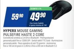 HyperX - Mouse Gaming Pulsefire Haste 2 Core