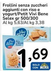 Selex - Frollini Senza Zuccheri Aggiunti Con Riso E Yogurt/Petit Vivi Bene