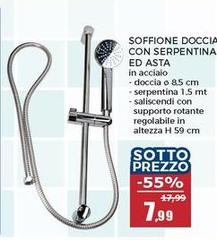 Asta - Soffione Doccia Con Serpentina Ed