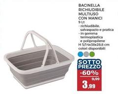 Bacinella Richiudibile Multiuso Con Manici