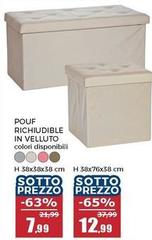 Pouf Richiudible In Velluto