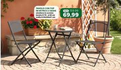 Tavolo Con Top In Vetro 2 Sedie