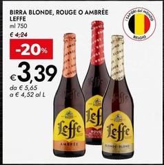 Leffe - Birra Blonde, Rouge O Ambrée