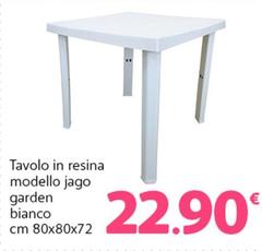 Tavolo In Resina Modello Jago Garden Bianco