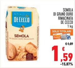 De Cecco - Semola Di Grano Duro Rimacinata