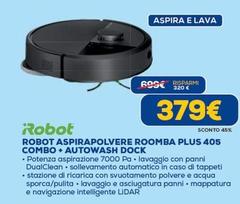 iRobot - Robot Aspirapolvere Roomba Plus 405 Combo + Autowash Dock