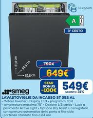 Smeg - Lavastoviglie Da Incasso ST 352 AL