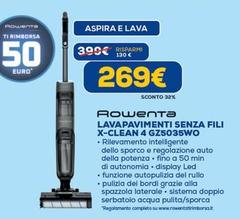 Rowenta - Lavavajimento Senza Fili X-Clean 4 GZS5035WO