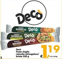 Decò - Pasta Sfoglia Rotonda-Rettangolare/Brisée