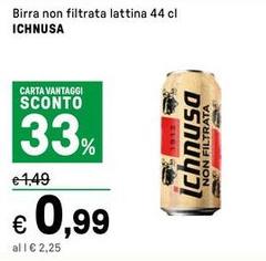 Ichnusa - Birra Non Filtrata Lattina