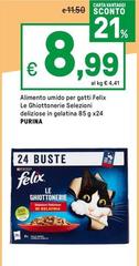 Purina - Alimento Umido Per Gatti Felix Le Ghiottonerie Selezioni Delizioso In Gelatina