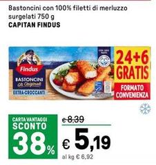 Capitan Findus - Bastoncini Con 100% Filetti Di Merluzzo Surgelati
