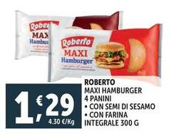 Roberto - Maxi Hamburger 4 Panini Con Semi Di Sesamo