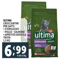 Ultima - Croccantini Per Gatti Sterilizzati Pollo/Salmone