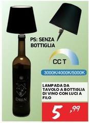 Lampada Da Tavolo A Bottiglia Di Vino Con Luci A Filo