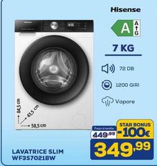 Hisense - Lavatrice Slim WF3S7021BW