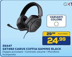 Gxt492 Carus Cuffia Gaming Black