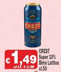 Crest super - Super 10% Birra Lattina