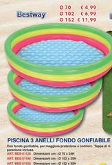 Bestway - Piscina 3 Anelli Fondo Gonfiabile