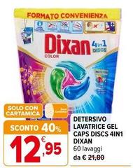 Dixan - Detersivo Lavatrice Gel Caps Discs 4in 1