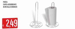 Porta Carta Assorbente In Metallo Cromato