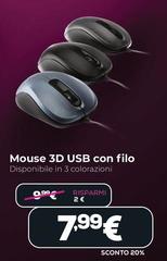 Mouse 3d Usb Con Filo