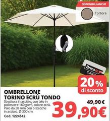 Tortora - Ombrellone Torino Ecru Tondo