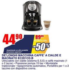 Macchina Caffe' A Cialde E Macinato EC2101CD.B
