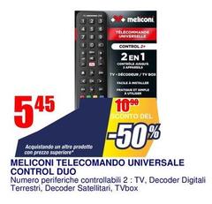 Meliconi - Telecomando Universale Control Duo