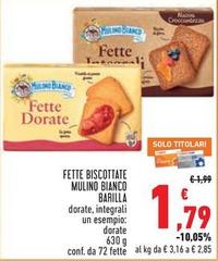 Barilla - Fette Biscottate Mulino Bianco