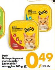 Decò - Gatto Patè Pesca/Manzo/Pollo/Junior Pollo/Selvaggina 