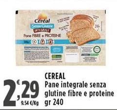Cereal - Pane Integrale Senza Glutine Fibre E Proteine