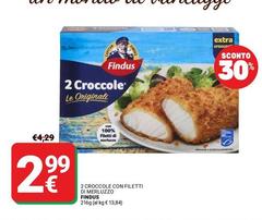 Findus - 2 Croccole Con Filetti Di Merluzzo