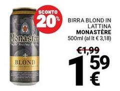 Monastère - Birra Blond In Lattina
