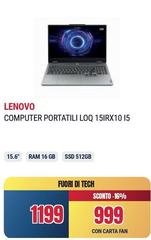 Lenovo - Computer Portatili Loq 15irx10 15