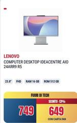 Lenovo - Computer Desktop Ideacentre Aio 24Arr9 R5
