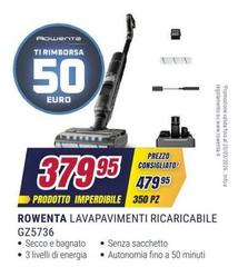 Rowenta - Lavapavimenti Ricaricabile GZ5736