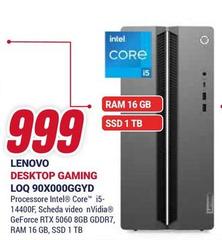 Lenovo - Desktop Gaming Loq 90x000ggyd