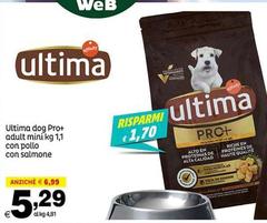 Ultima - Dog Pro+ Adult Mini Kg 1.1 Con Pollo Con Salmone