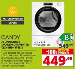 Candy - Asciugatrice SmartPro Inverter Cro EH9N4TBE-S 