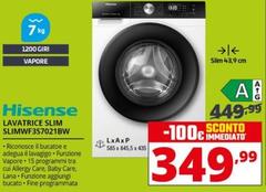 Hisense - Lavatrice Slim SLIMWF3S7021BW 