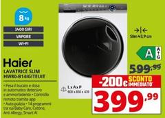 Haier - Lavatrice Slim HW80-B14IGITEUIT