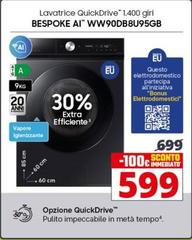 Samsung - Lavatrice QuickDrive Bespoke Ai WW90DB8U95GB