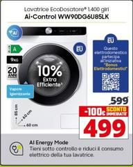 Samsung - Lavatrice Ecodosatore Ai Control WW90DG6U85LK