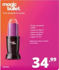 Nutribullet - Magic Bullet MBR06B 0,5 L Frullatore Da Tavolo 200 W Nero