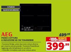 Aeg - Piano Cottura A Induzione 60 Cm TO64IM0BIB 