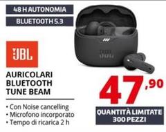 Jbl - Tune Beam Auricolare True Wireless Stereo (TWS) In-Ear Musica E Chiamate USB Tipo-C Bluetooth Nero